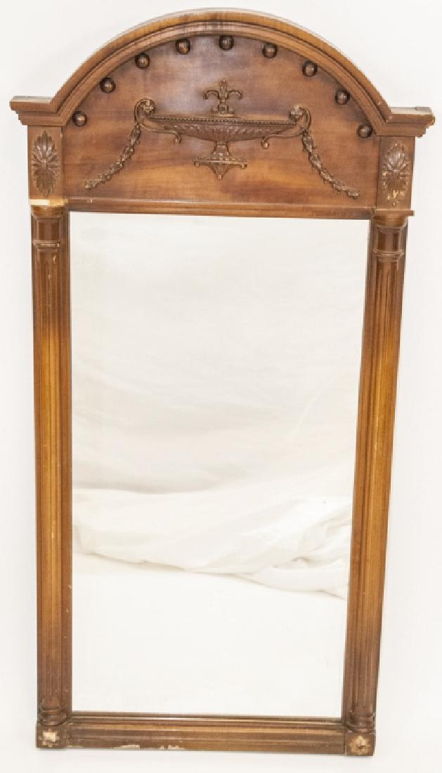 Antique Neoclassical Style Wood Hall Mirror (1 of 5)