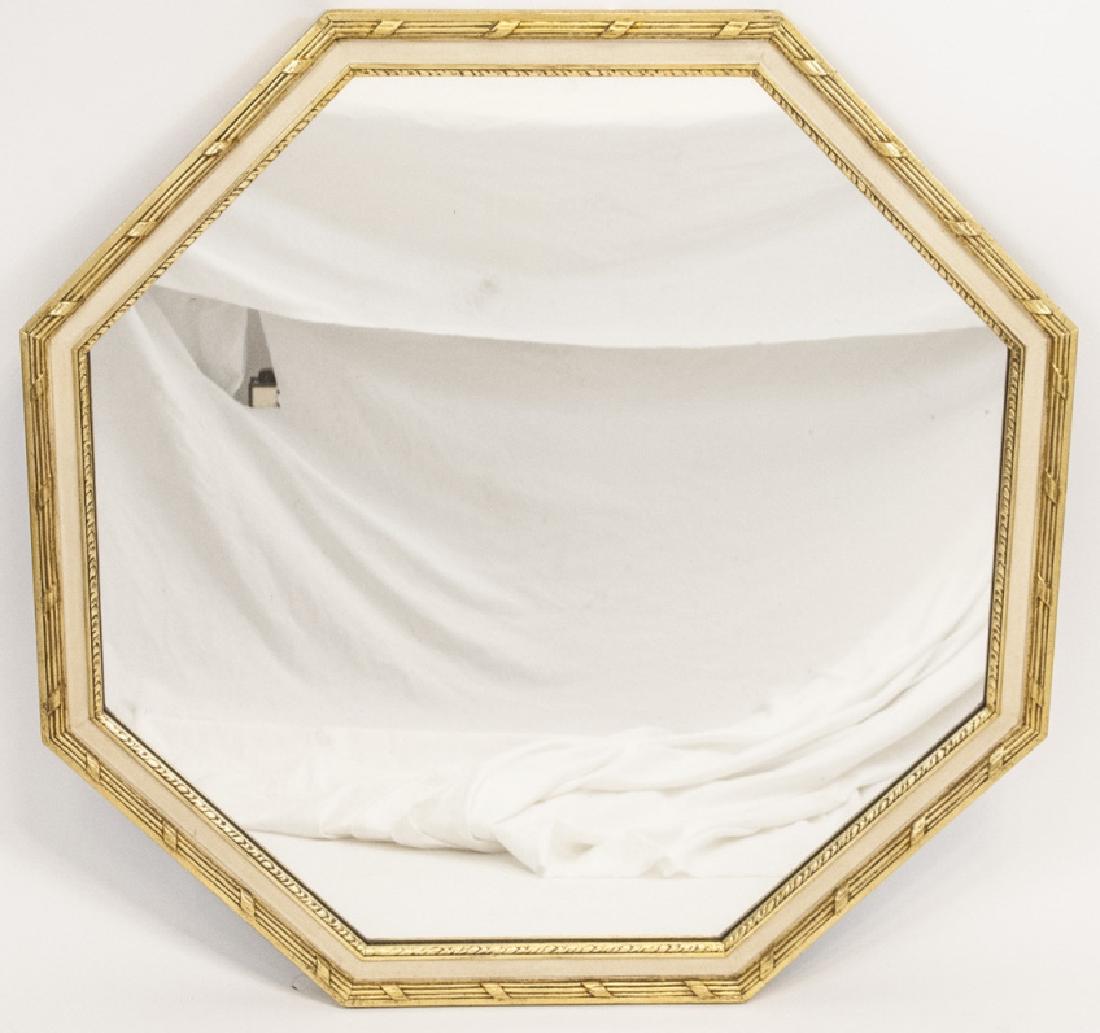 Mid Century Gilt Wood Hexagonal Form Mirror (1 of 7)