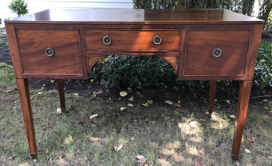 American Federal Style Marquetry Writing Desk (1 of 6)