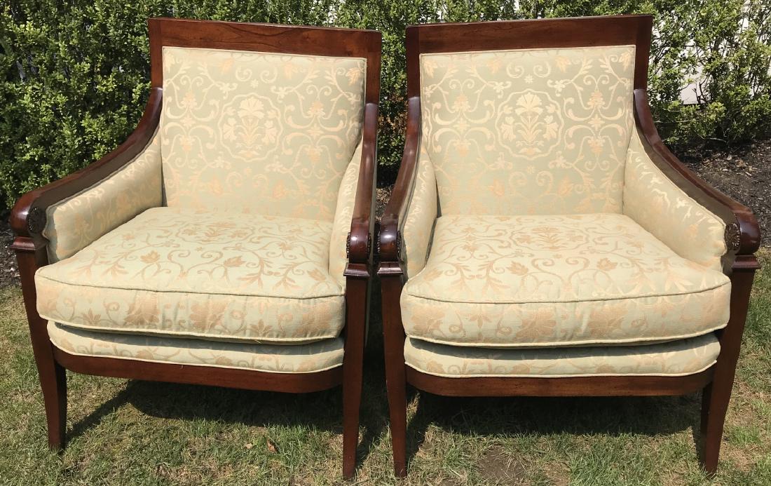 Pair Baker Milling Road Federal Style Arm Chairs (1 of 8)