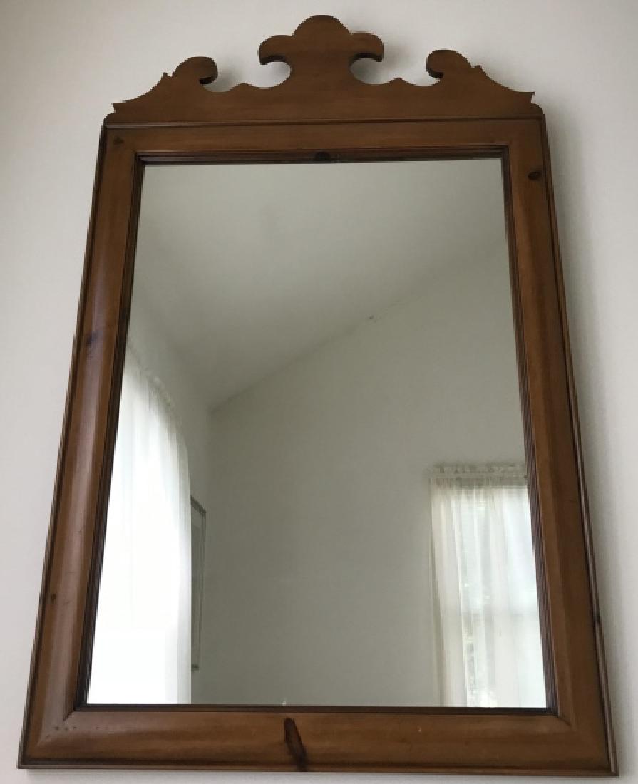 Vintage Carved Wood Chippendale Style Wall Mirror (1 of 2)