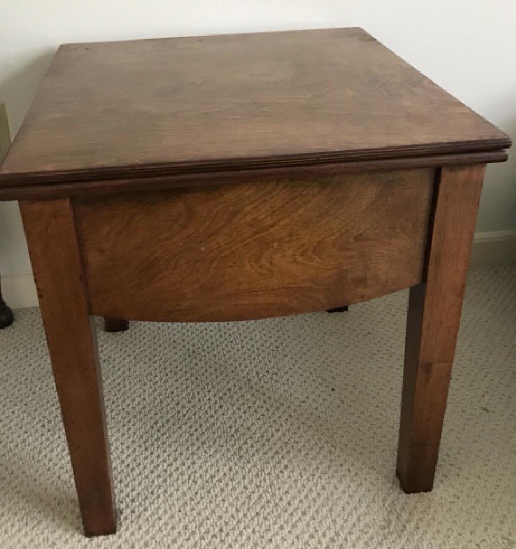 Antique Chamber Pot in Fitted Wooden Stand