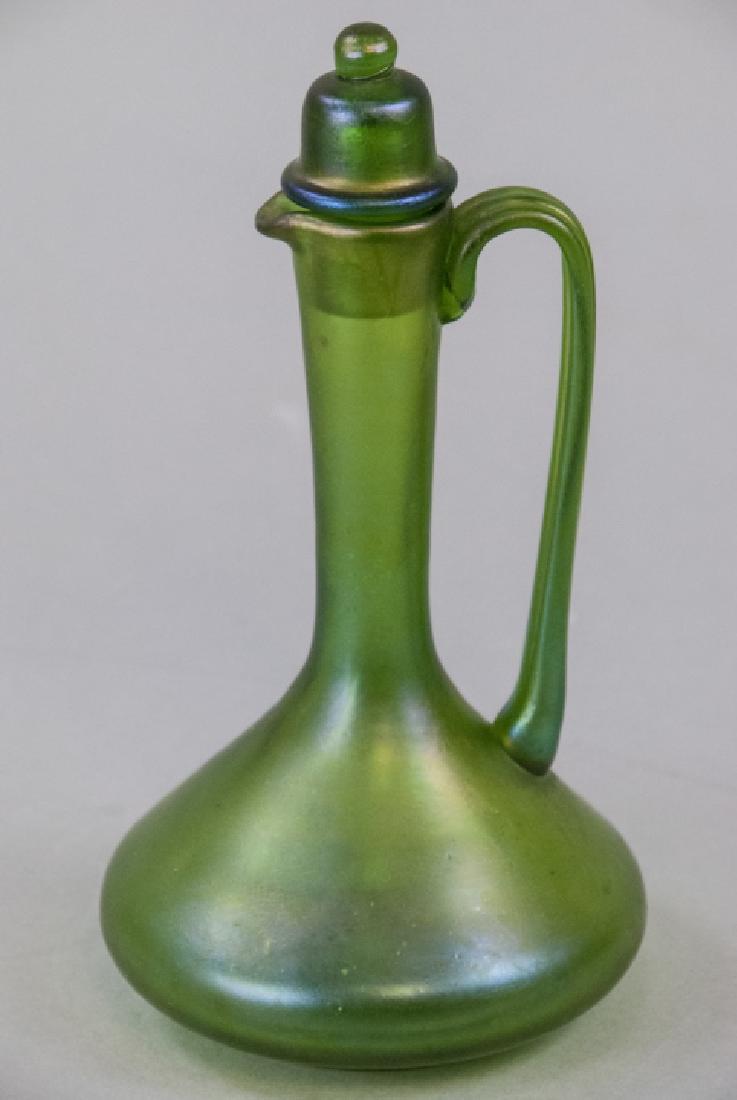 Antique Favrile Art Glass Claret Pitcher Decanter (1 of 4)
