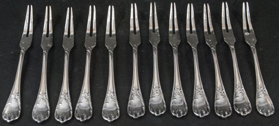 Set of Christofle French Silver Plate Fish Forks (1 of 6)