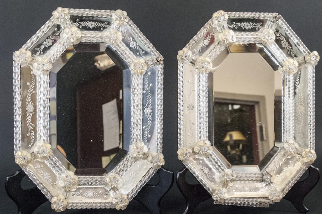 Pair of Vintage Italian Venetian Wall Mirrors (1 of 6)