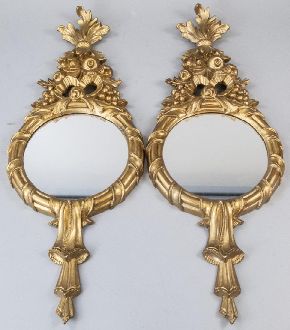 Pair of Gilt French Rococo Style Wall Mirrors (1 of 5)