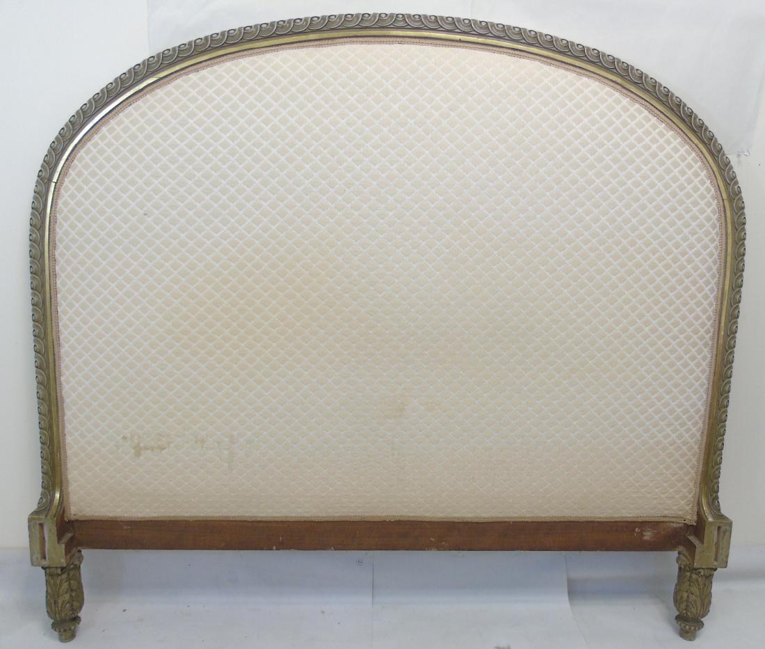 Vintage French Style Carved Upholstered Headboard (1 of 3)