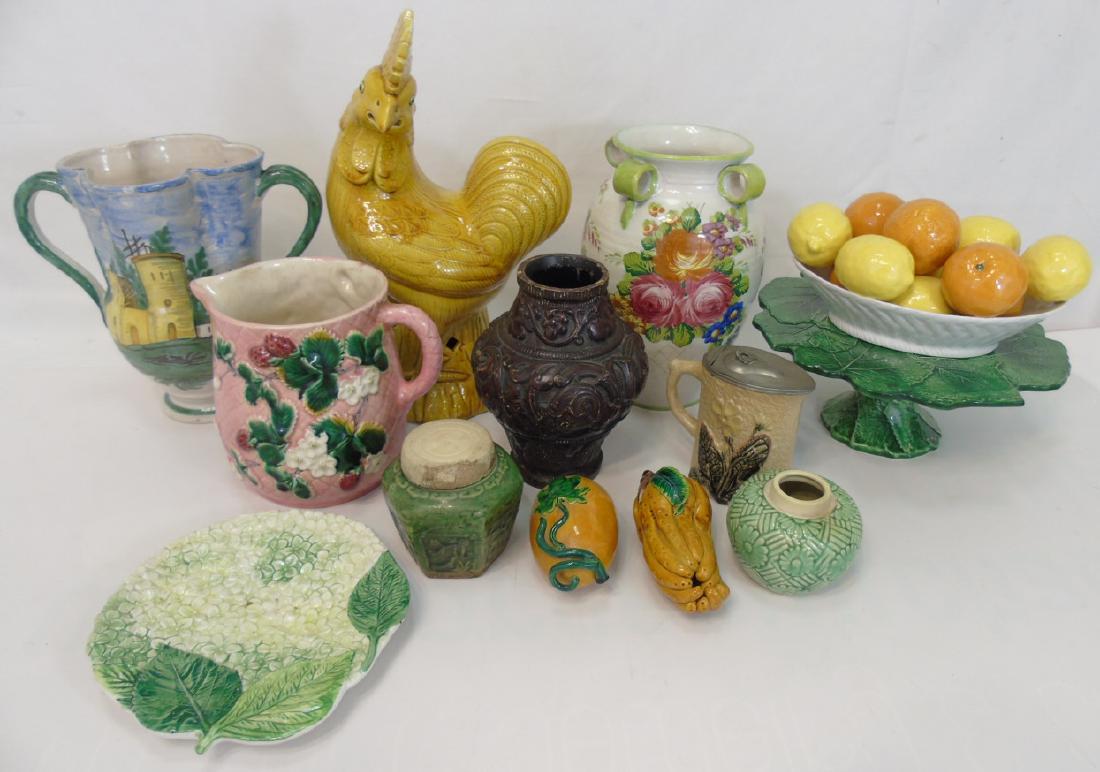 Large Group of Various Vintage Majolica Items (1 of 5)
