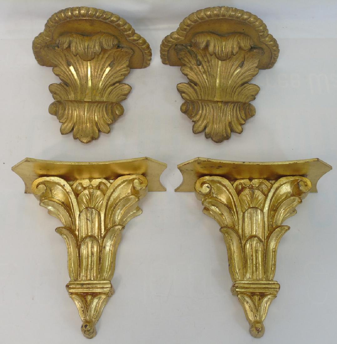 2 Pairs Neo Classical Style Wall Bracket Shelves (1 of 4)
