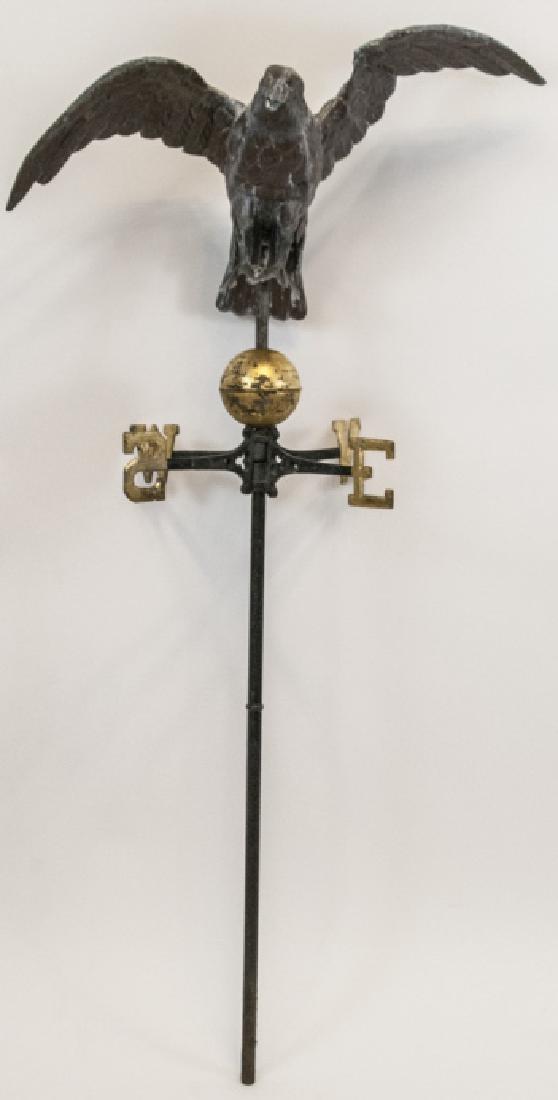 Antique Copper & Cast Iron Eagle Weathervane (1 of 6)
