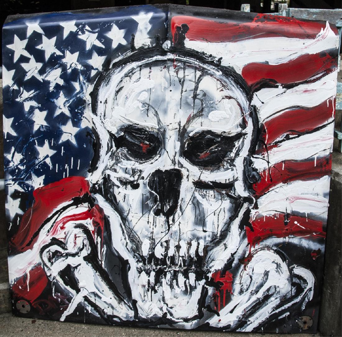 Folk Art David McClain Painting on Chevy Car Hood (1 of 5)