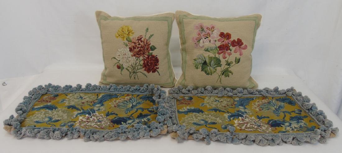 Pair of Needlepoint Pillows & Pair of Covers (1 of 4)