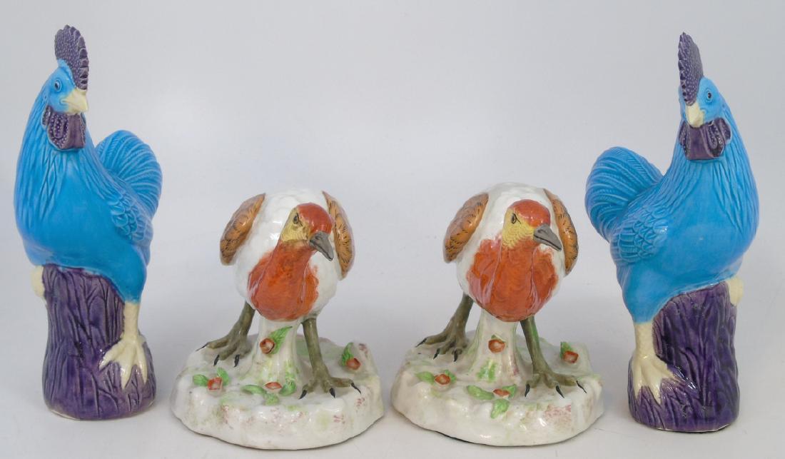 Two Pairs of Hand Painted Porcelain Bird Statues (1 of 4)