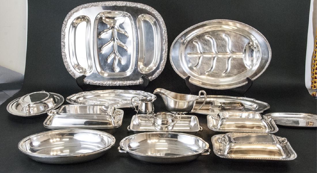 Large Collection Silver Plate Serving Ware & Trays (1 of 6)