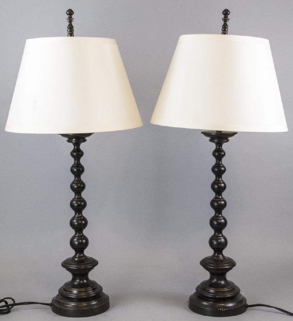 Pair Contemporary Restoration Hardware Lamps (1 of 8)