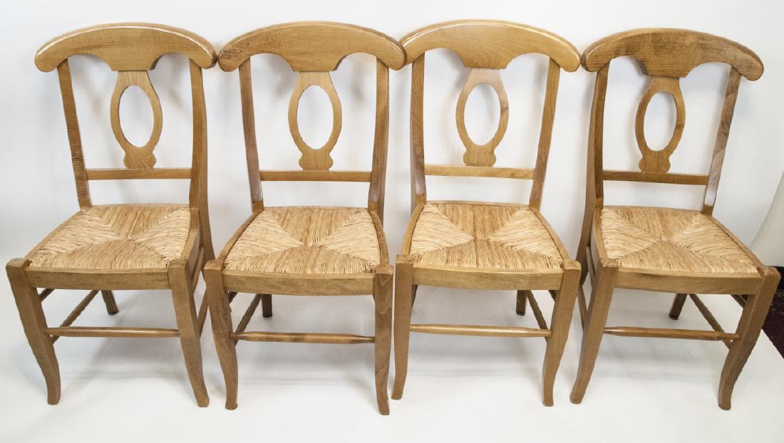 SIX Pottery Barn Napoleon Side Chairs in Natural (1 of 9)