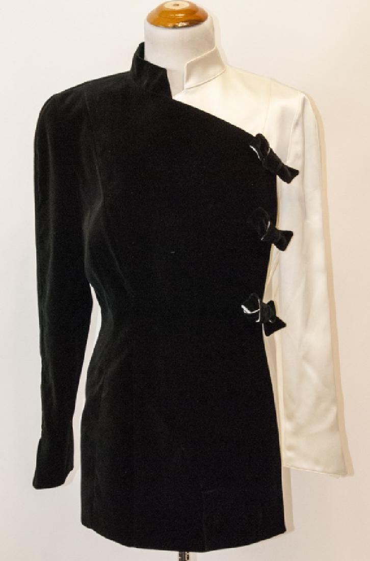 Thierry Muglar Vintage Velvet Blk/ White Pant Suit (1 of 8)