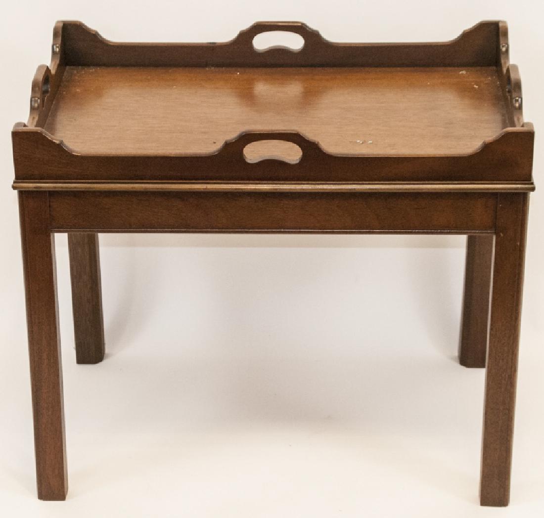 Antique English Mahogany Campaign Style Table (1 of 3)