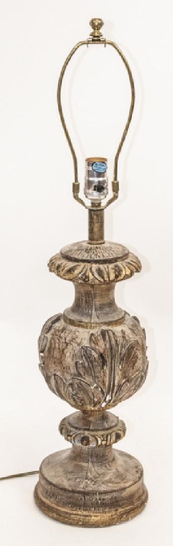 French Baroque Style Gilt Wood & Gesso Table Lamp (1 of 5)