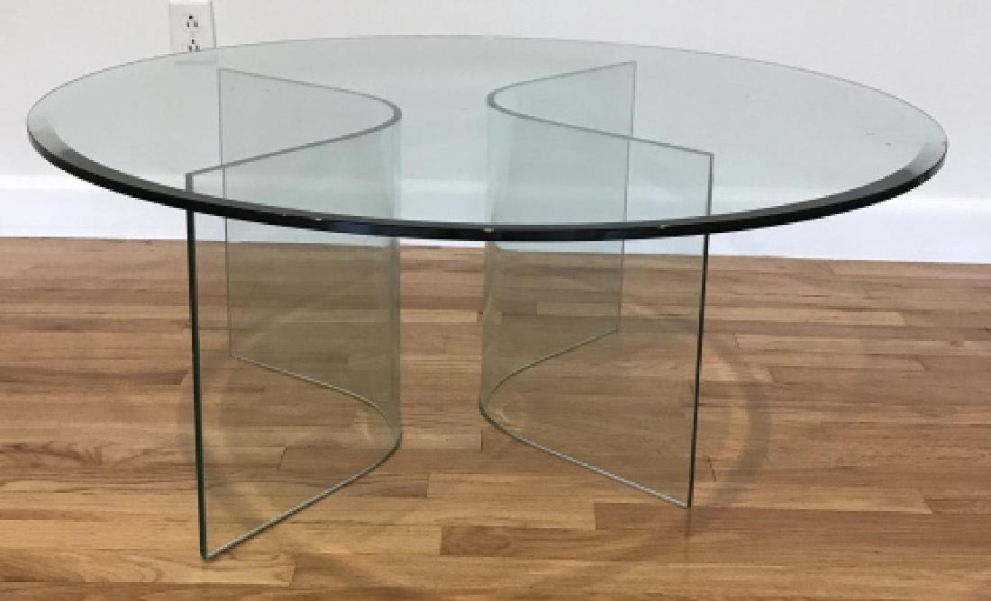 Mid C Modern Beveled Glass Coffee Table (1 of 7)