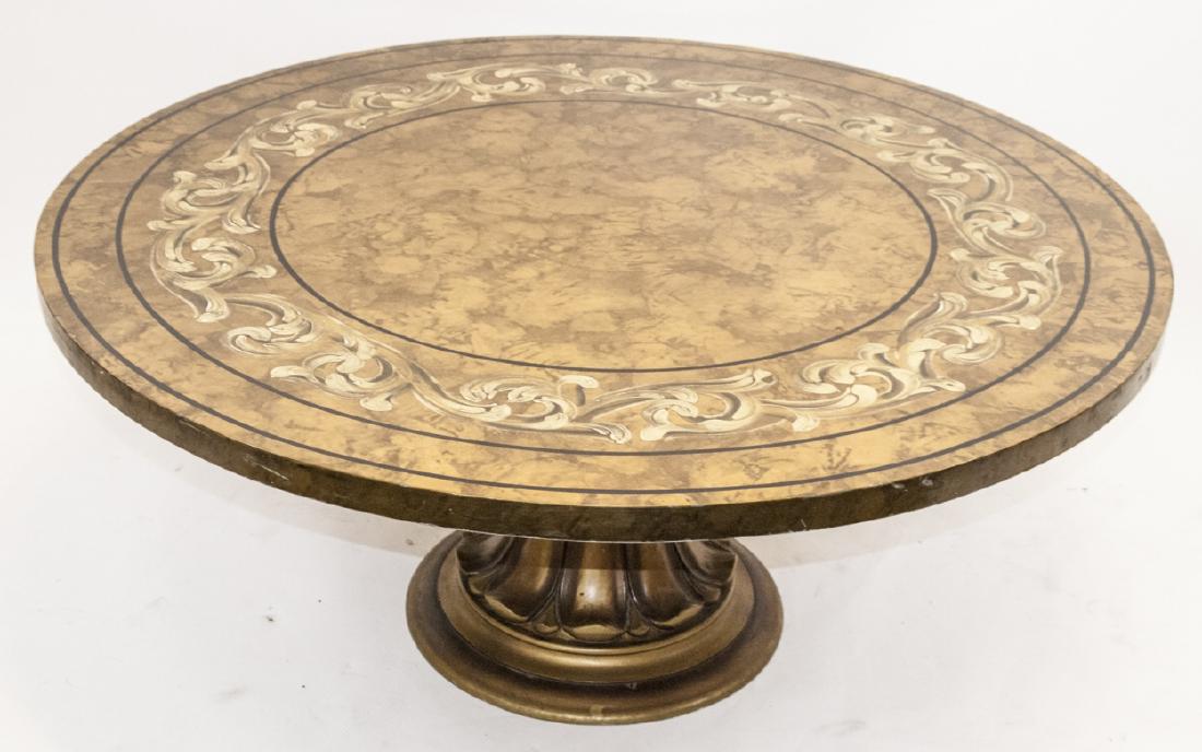 Neo Classical Pedestal Style Lacquer Coffee Table (1 of 6)