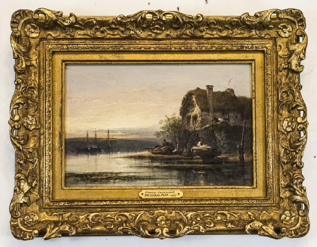 William Pitt Antique English Oil Painting on Board (1 of 6)