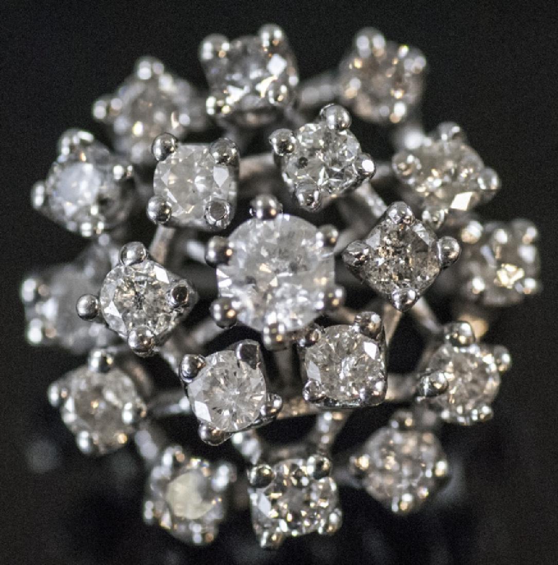 Estate 14kt White Gold & 1.7 Carat Diamond Pendant (1 of 4)