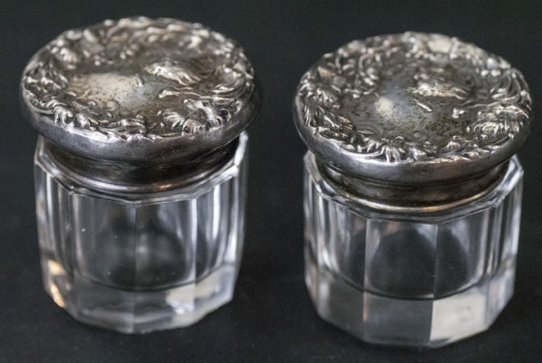 Pair Antique C 1900 Sterling Art Nouveau Boxes (1 of 6)