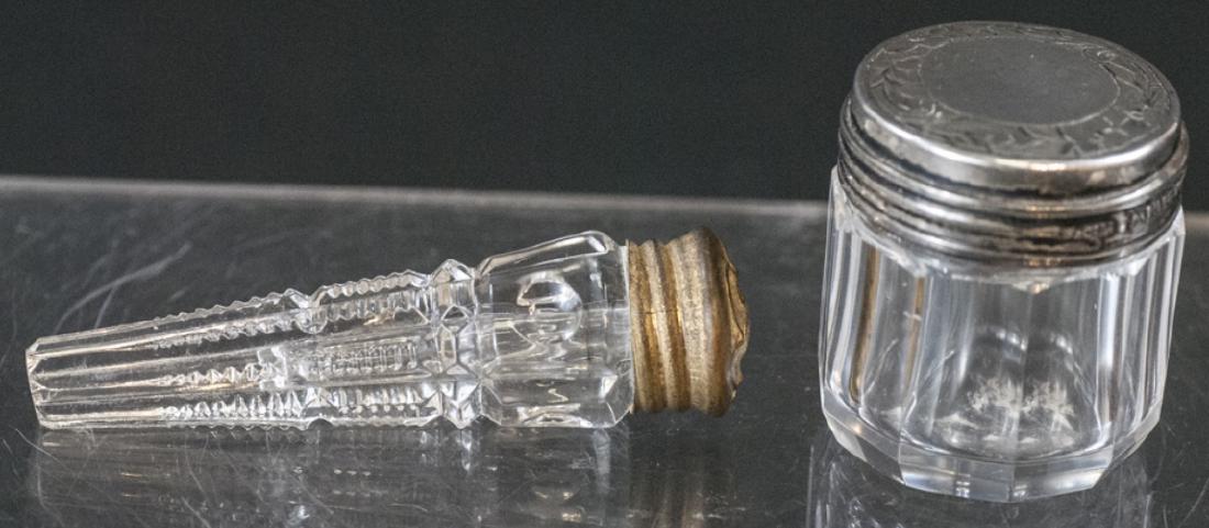 Antique Sterling Silver Lid Box & Perfume Bottle (1 of 4)