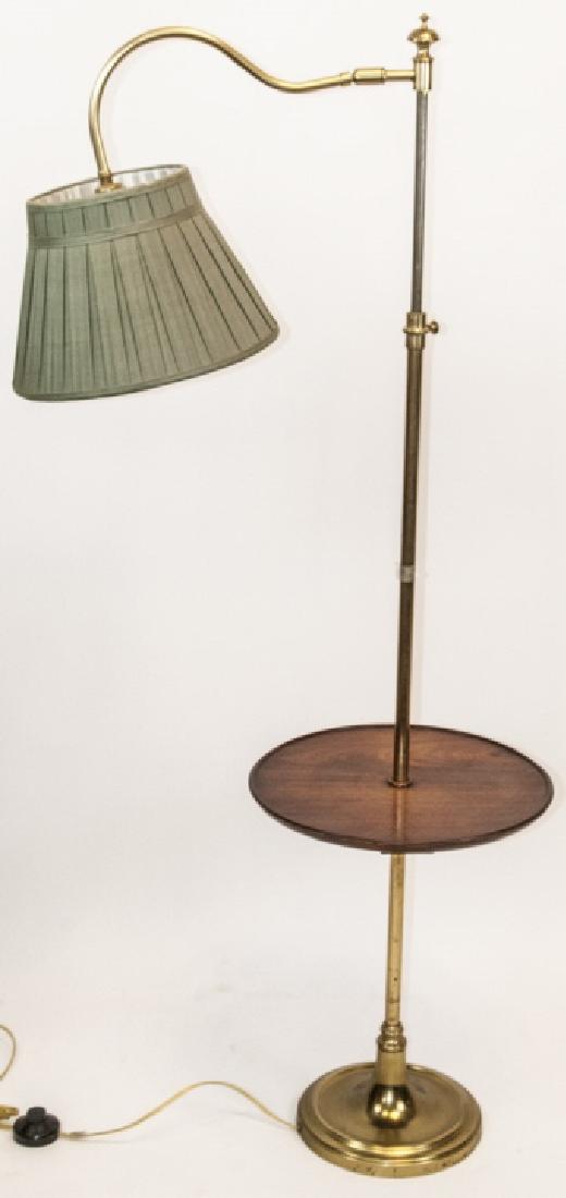 Portable Luminaire Brass Floor Lamp w Shelf (1 of 5)