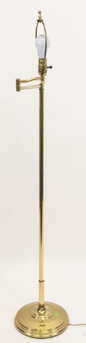 Mid Century Brass Standing Lamp W Adjustable Arm (1 of 4)