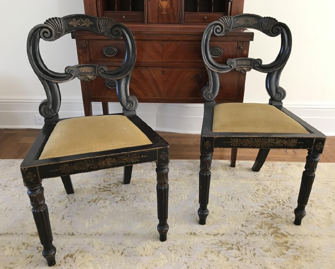 Pair of Antique French Empire Style Side Chairs (1 of 5)