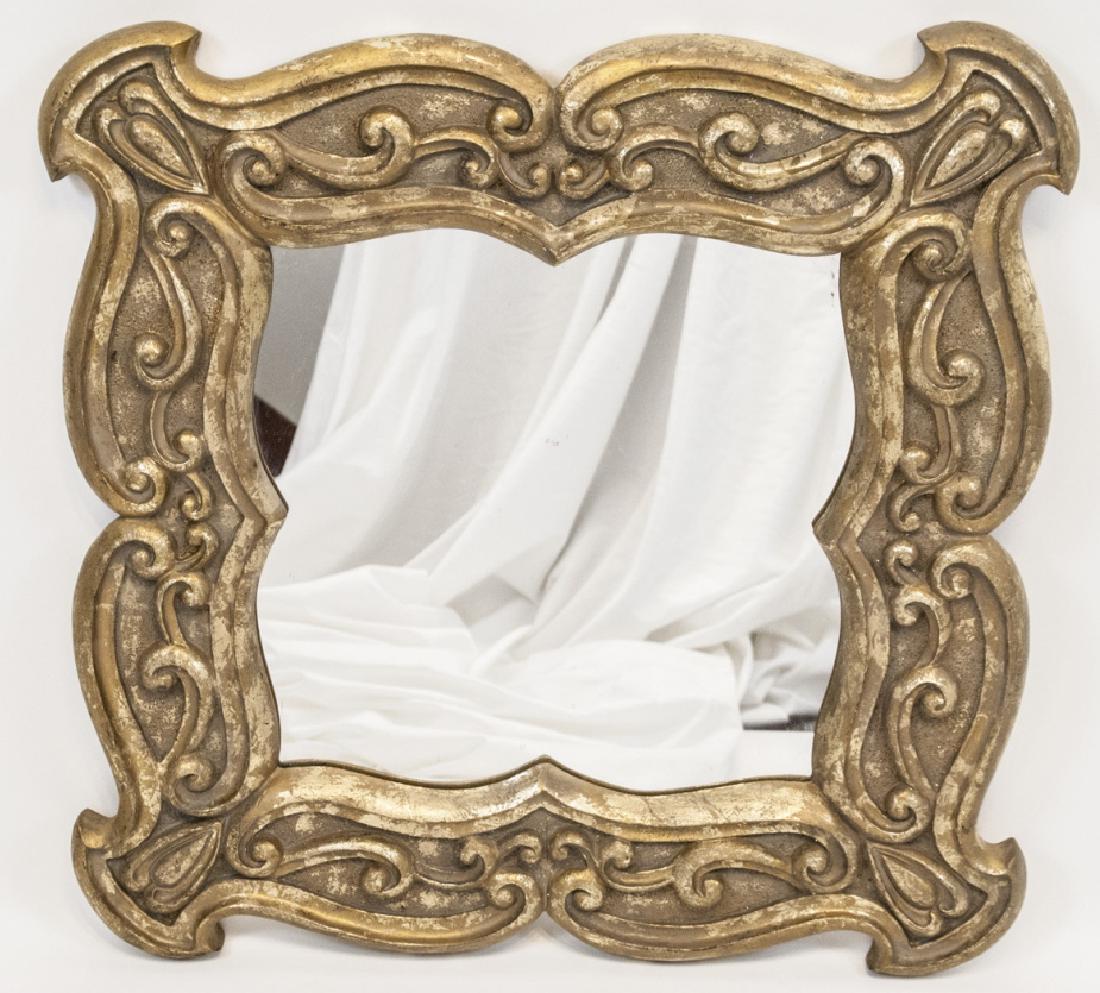 French Rococo Style Gilt Scrollwork Wall Mirror (1 of 5)