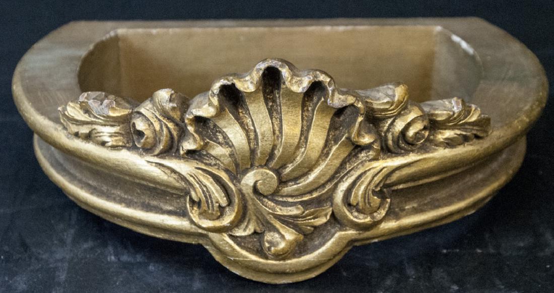 Italian Florentine Style Gilt Wood Bed Crown (1 of 3)
