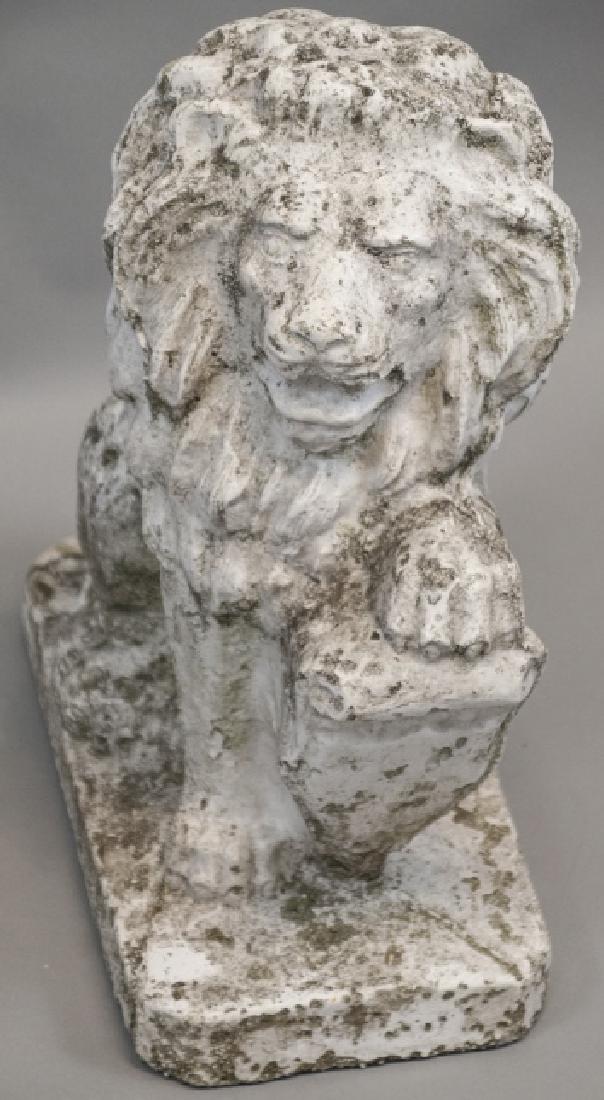 Composite & Gesso Roaring Lion Outdoor Sculpture (1 of 4)