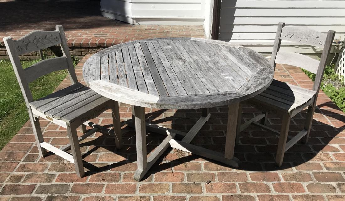 Kingsley Bate Teak Dining Table & Pair of Chairs (1 of 2)