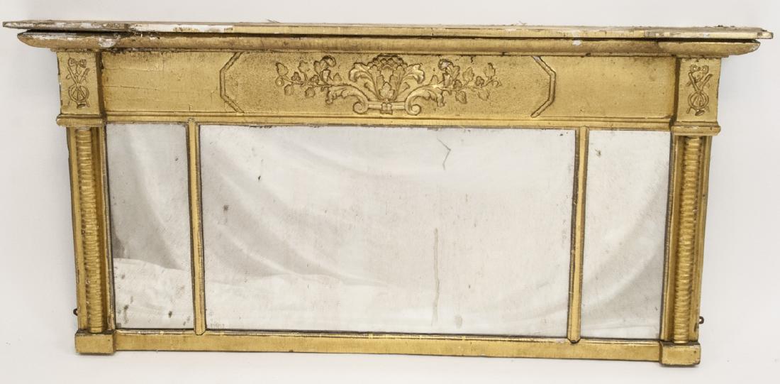 Antique American Federal Gilt Over Mantle Mirror (1 of 6)
