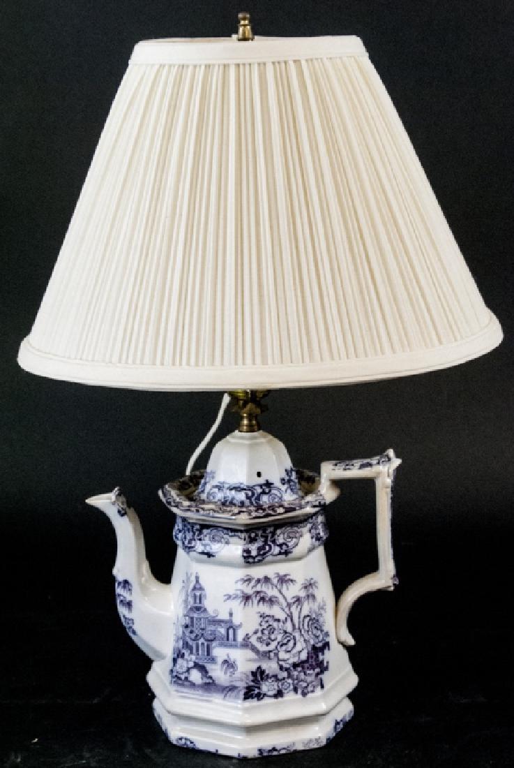 English Porcelain Teapot Form Table Lamp (1 of 8)