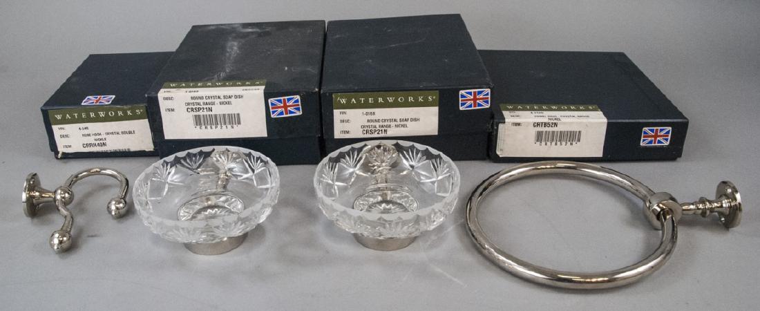 Waterworks Nickel & Crystal Bathroom Hardware Set (1 of 6)