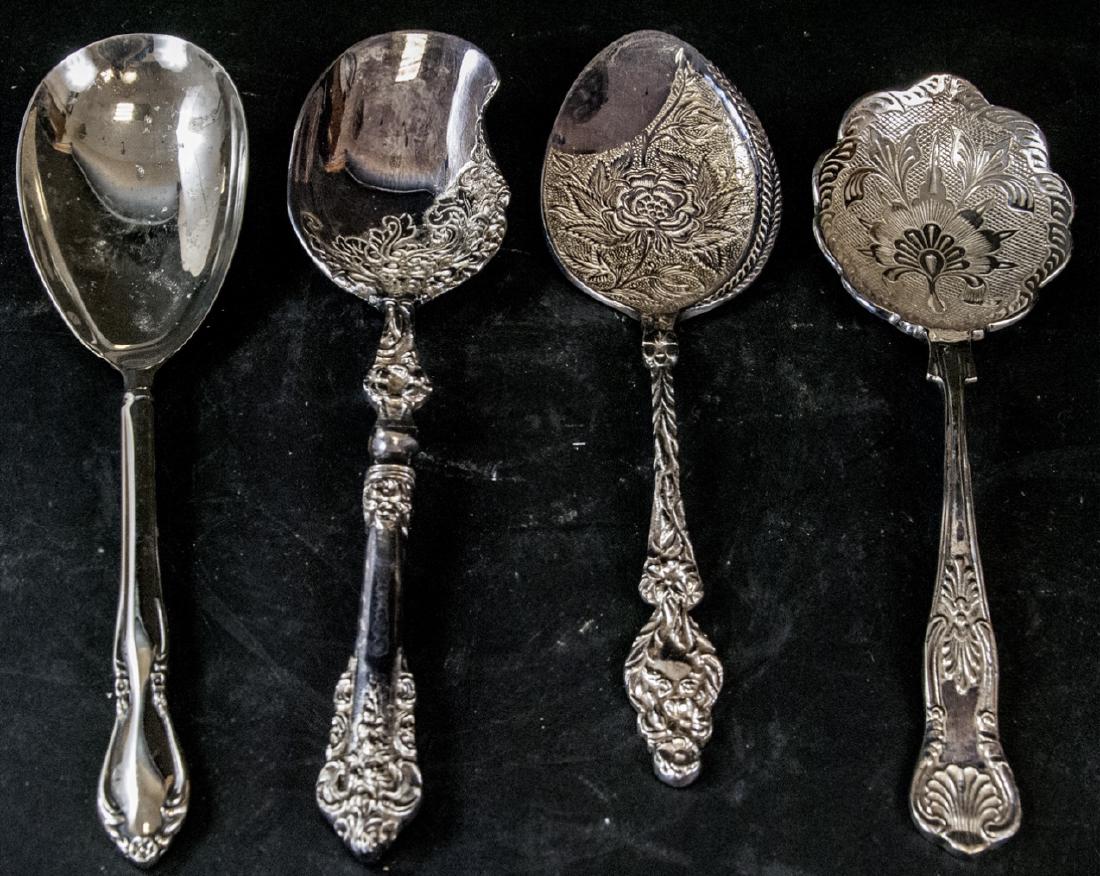 Collection of Silver Plate Serving Spoons (1 of 5)
