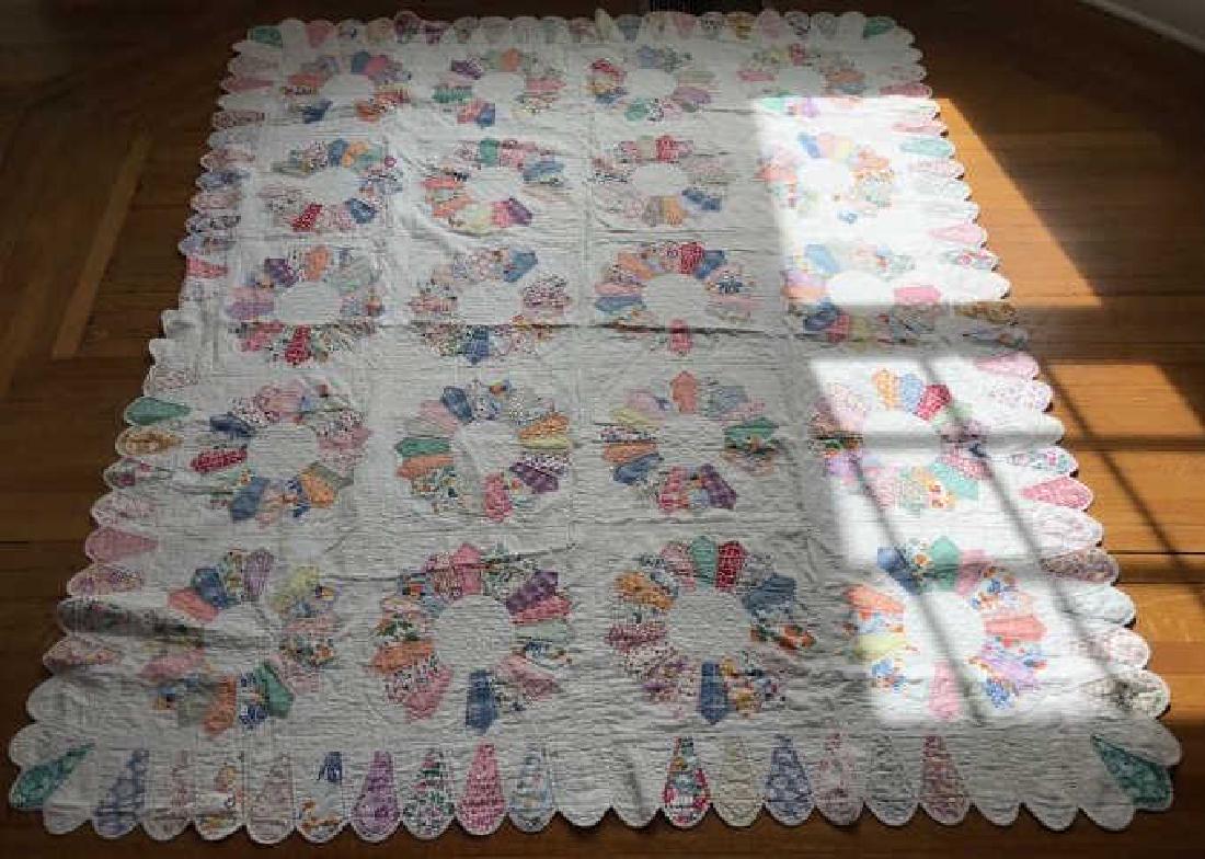 Antique Handmade American Folk Art Quilt (1 of 4)