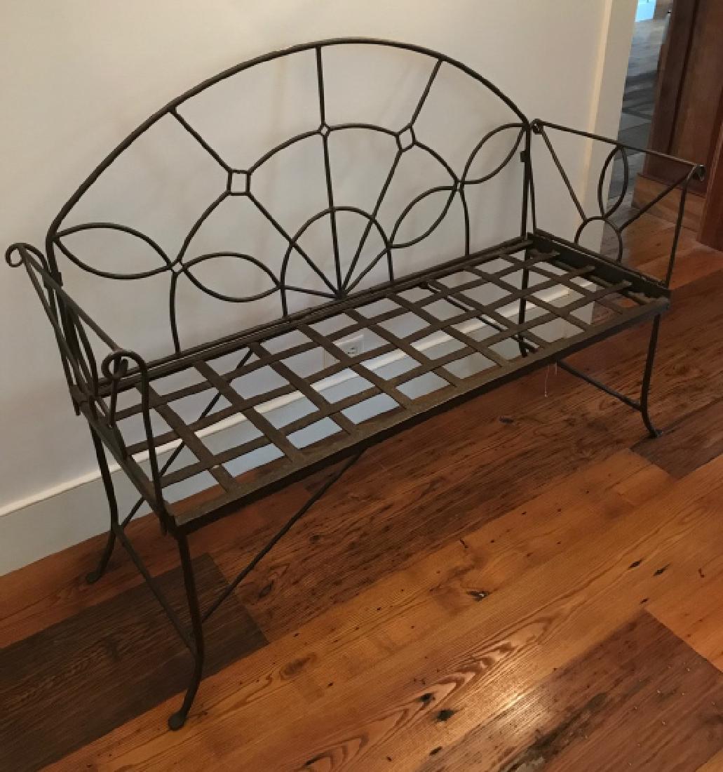 Wrought Iron Garden / Outdoor / Patio Bench (1 of 4)