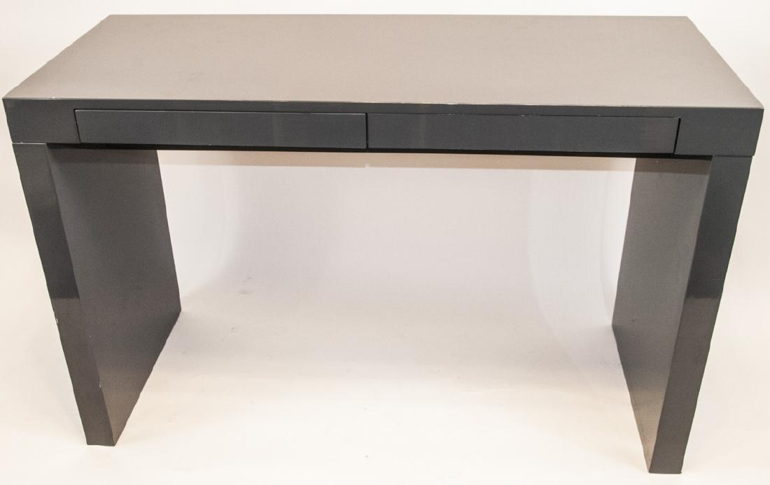 Contemporary Grey Lacquer & Metal Desk (1 of 3)