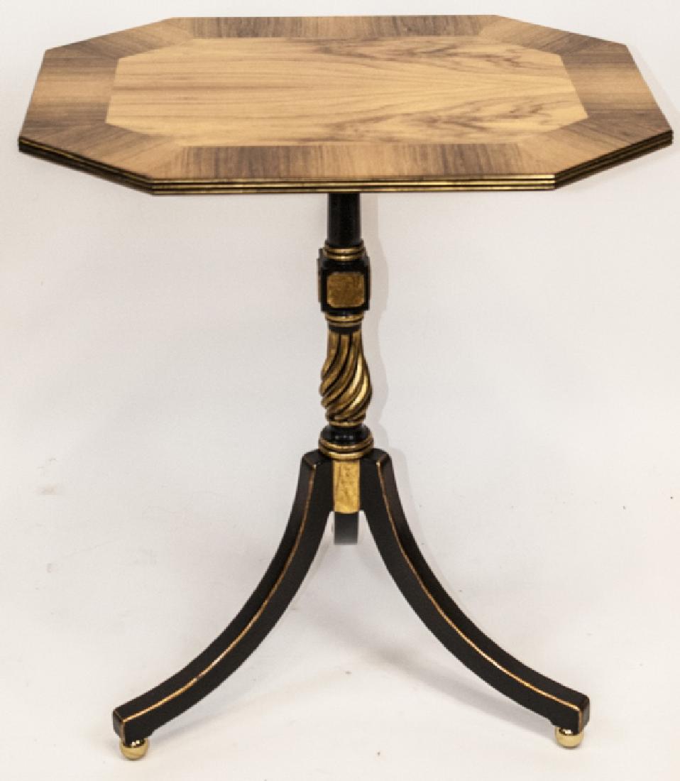 Lillian August Neoclassical Gilt Veneer Side Table (1 of 5)