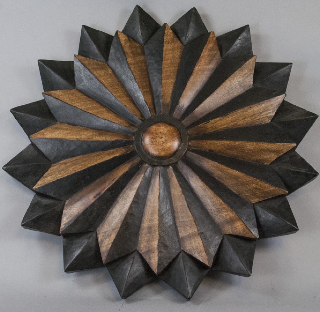 Regency Style Ebonized Carved Wood Rosette (1 of 4)