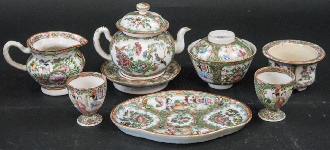 Group Antique Chinese Rose Medallion Serving Items (1 of 7)