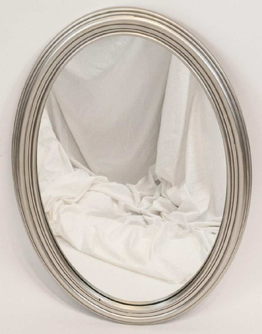 Contemporary Style Pewter Oval Mirror by Uttermost (1 of 4)