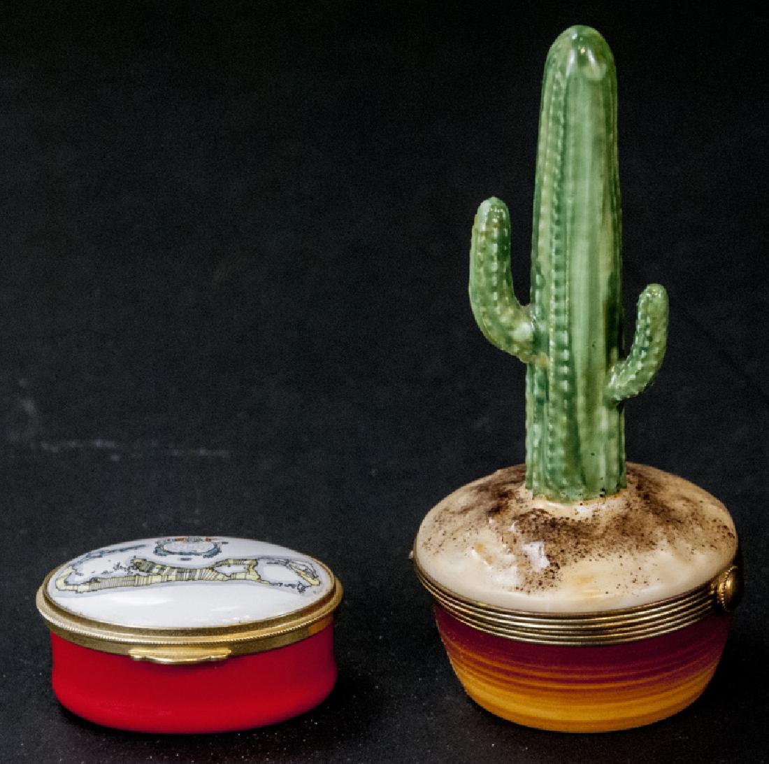 2 Limoges & Staffordshire Porcelain Trinket Boxes (1 of 5)