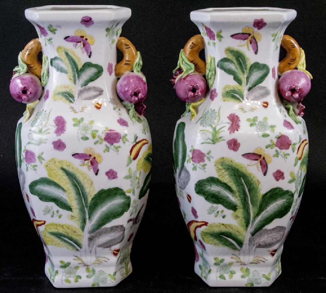 Pair Chinese Hand Painted Porcelain Urns (1 of 8)