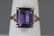 Estate 14kt Yellow Gold Amethyst & Diamond Ring - 4
